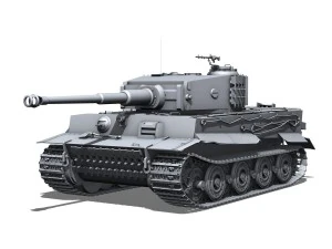 panzer vi - tiger - late production 3D Model