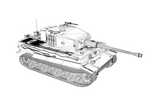 panzer vi - tiger - late production 3D Model