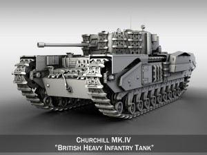 churchill mk iv 3Dモデル
