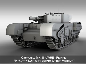 churchill mkiii avre 3Dモデル