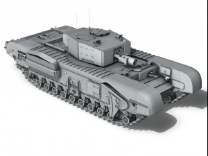 churchill mkiii avre 3D Модель