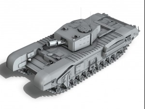 churchill mkiii avre 3D Модель