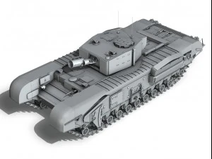 churchill mkiii avre 3D Model