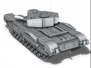 churchill mkiii avre 3D Модель