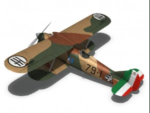 fiat cr32 italy airforce 79 squadriglia 3D Model