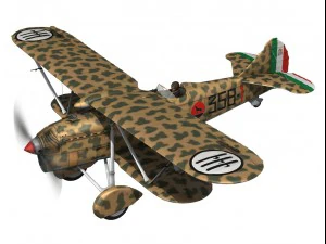 fiat cr32 italy airforce 358 squadriglia 3D Model