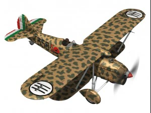 fiat cr32 italy airforce 358 squadriglia 3D Model