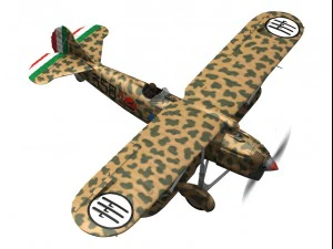 fiat cr32 italy airforce 358 squadriglia 3D Model