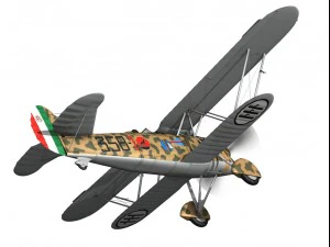 fiat cr32 italy airforce 358 squadriglia 3D Model