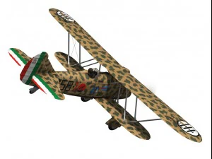 fiat cr32 italy airforce 358 squadriglia 3D Model