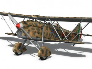 fiat cr32 italy airforce 358 squadriglia 3D Model