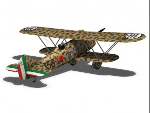 fiat cr32 italy airforce 358 squadriglia 3D Model