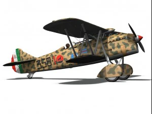 fiat cr32 italy airforce 358 squadriglia 3D Model