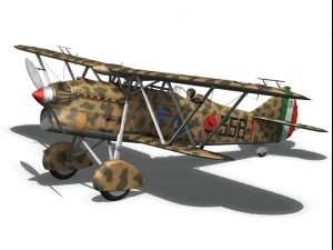 fiat cr32 italy airforce 358 squadriglia 3D Model