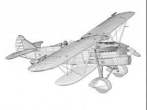 fiat cr32 italy airforce 358 squadriglia 3Dモデル