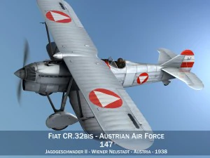 fiat cr32 austrian air force jagdgeschwader ii 3D Model