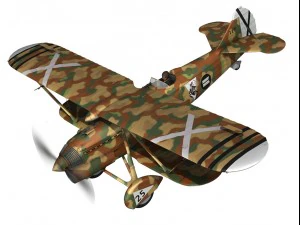 fiat cr32 italy air force xvi gruppo 3D Model