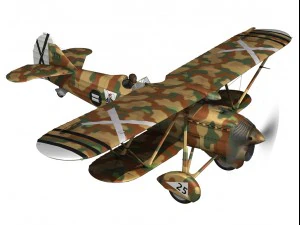 fiat cr32 italy air force xvi gruppo 3D Model