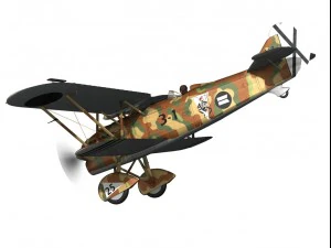 fiat cr32 italy air force xvi gruppo 3D Model