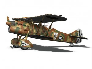 fiat cr32 italy air force xvi gruppo 3D Model
