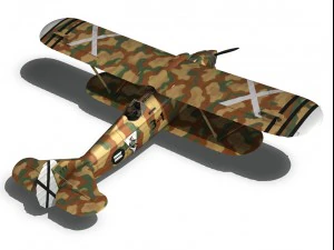 fiat cr32 italy air force xvi gruppo 3D Model