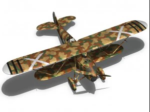 fiat cr32 italy air force xvi gruppo 3D Model