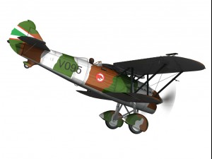 fiat cr32 hungarian royal air force v095 3D Модель
