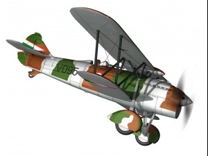 fiat cr32 hungarian royal air force v095 3D Модель