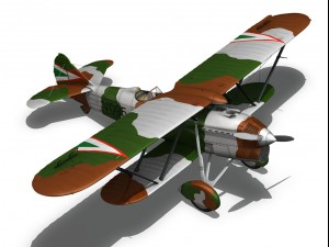 fiat cr32 hungarian royal air force v095 3D Модель