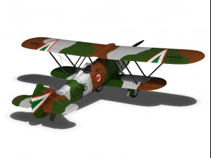 fiat cr32 hungarian royal air force v095 3D Модель