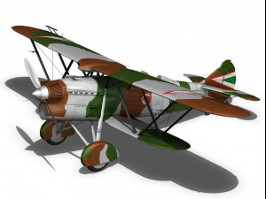 fiat cr32 hungarian royal air force v095 3D Модель