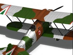fiat cr32 hungarian royal air force v095 3D Модель