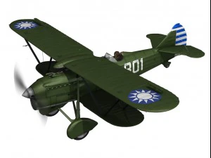 fiat cr32 chinese nationalist air force 3D Model