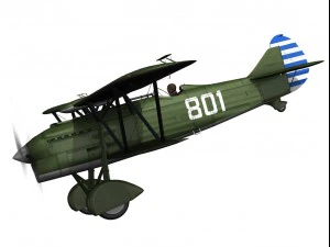 fiat cr32 chinese nationalist air force 3D Model