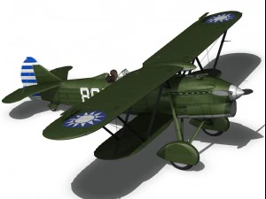 fiat cr32 chinese nationalist air force 3D Model