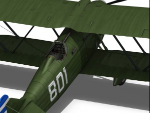 fiat cr32 chinese nationalist air force 3D Модель