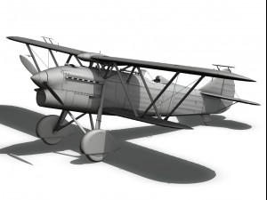 fiat cr32 chinese nationalist air force 3D Модель