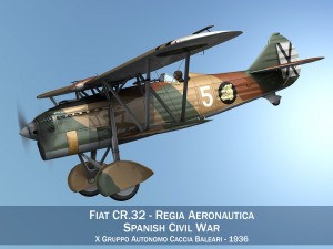 fiat cr32 italy air force x gruppo 3D Model