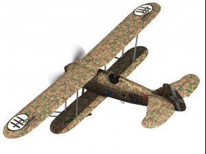 fiat cr32 italy airforce 160 squadriglia 3D Model