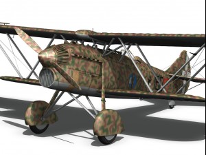 fiat cr32 italy airforce 160 squadriglia 3D Model
