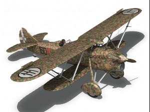 fiat cr32 italy airforce 160 squadriglia 3D Model