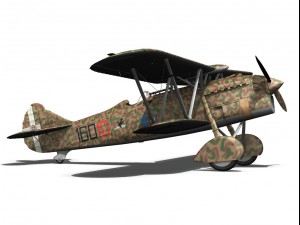 fiat cr32 italy airforce 160 squadriglia 3D Model