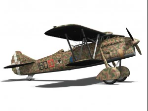 fiat cr32 italy airforce 160 squadriglia 3D Model