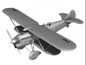 fiat cr32 italy airforce 160 squadriglia 3D Model