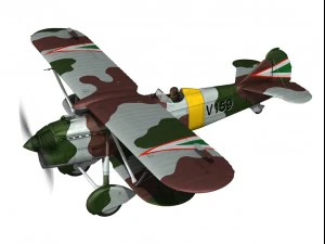 fiat cr32 hungarian royal air force v159 3D Model