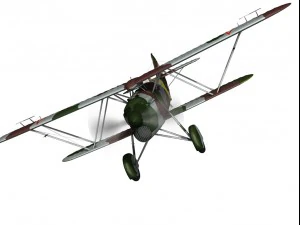 fiat cr32 hungarian royal air force v159 3D Model