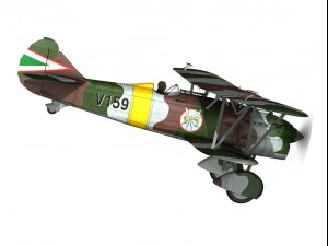 fiat cr32 hungarian royal air force v159 3D Model