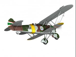fiat cr32 hungarian royal air force v159 3D Model