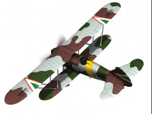 fiat cr32 hungarian royal air force v159 3D Model