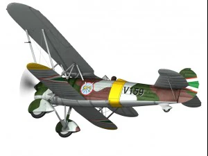 fiat cr32 hungarian royal air force v159 3D Model